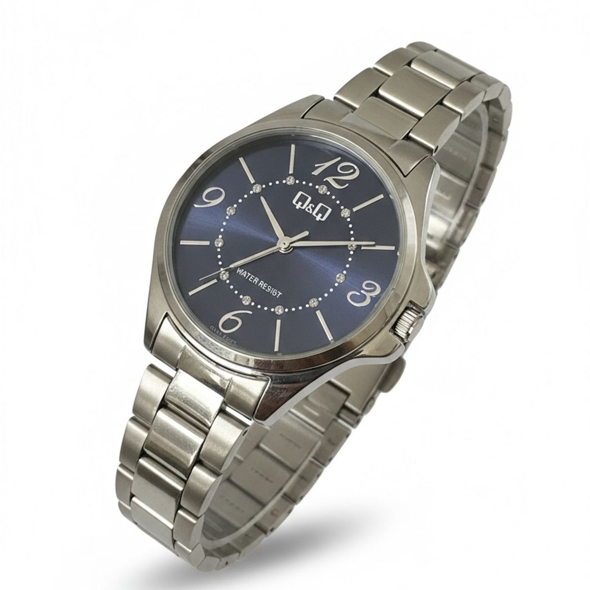 Q&Q - Reloj Q&Q Plateado tablero Azul para Mujer