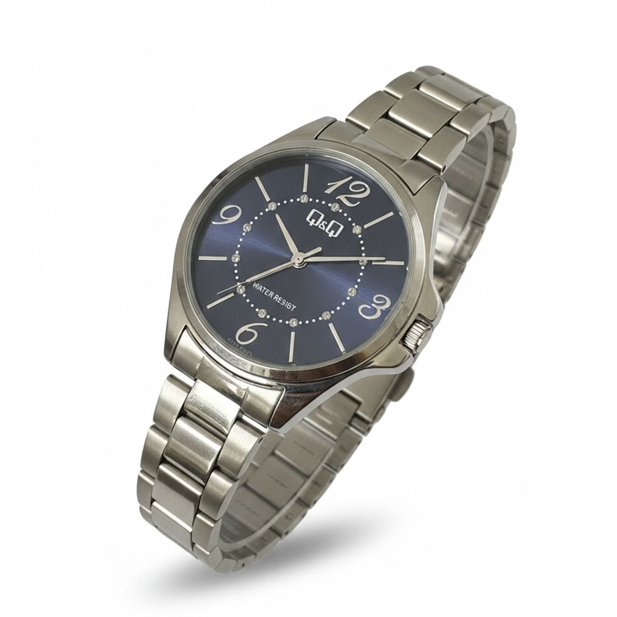 Q&Q - Reloj Q&Q Plateado tablero Azul para Mujer