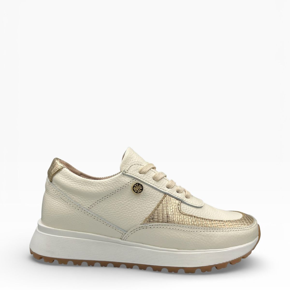 CALZADO BONT - Tenis Beige Mujer En CUERO Deportivo Bont Catania