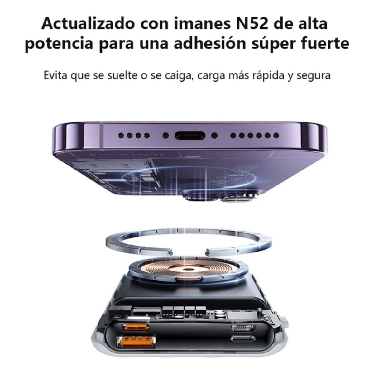 COLME TECHNOLOGY HOME - Power Bank Bateria Portatil 10000mah Carga Rapida Magnetico
