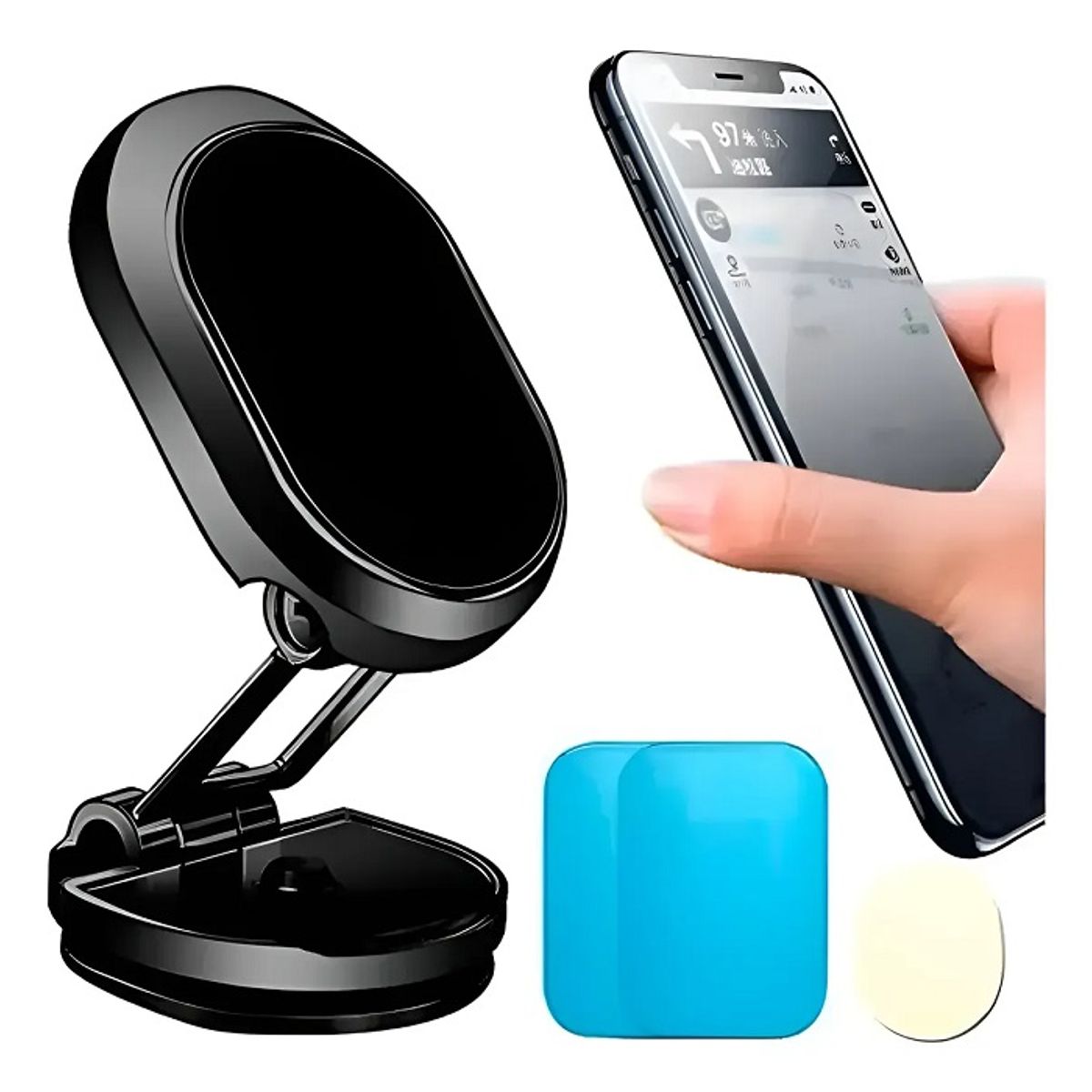 GENERICO - Soporte Celular de Metal para Tablero Auto Magnético