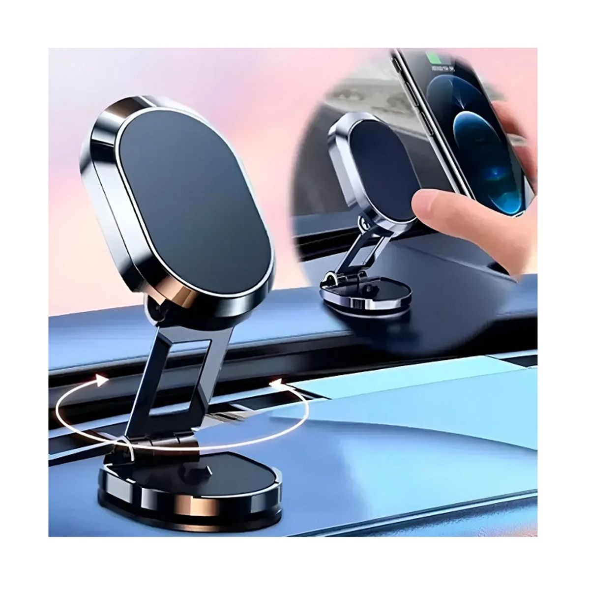 GENERICO - Soporte Celular de Metal para Tablero Auto Magnético