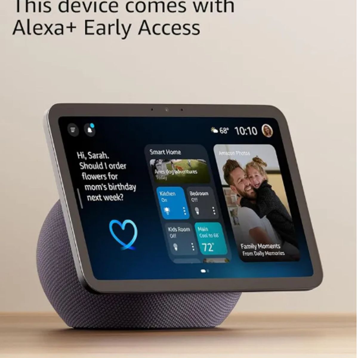 AMAZON - Amazon Echo Show 8 (4.ª Gen, 2025) con Alexa+, Pantalla HD 8.7", Audio Espacial y Hub de Casa Inteligente