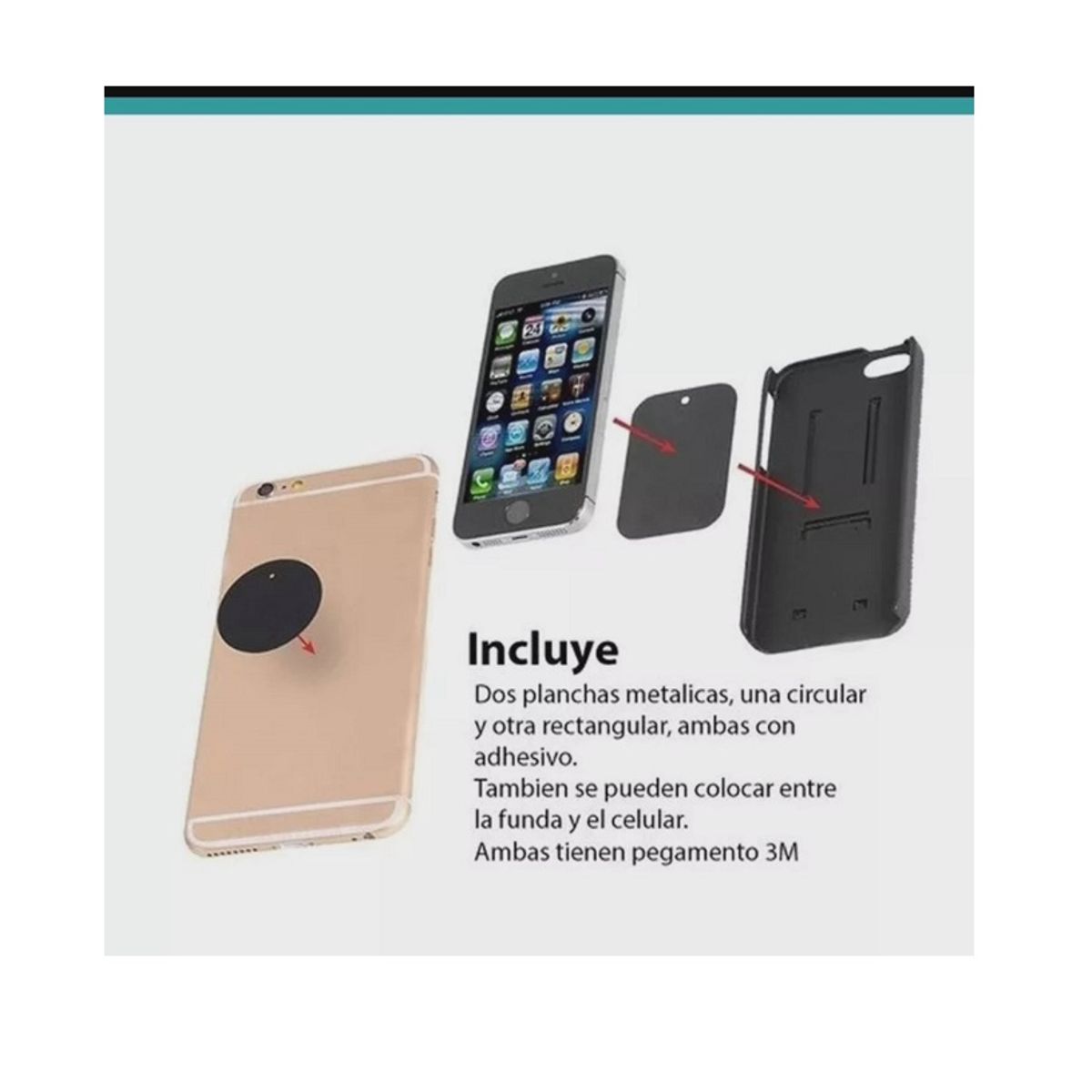 GENERICO - Soporte De Celular Magnetico Para Vehiculo Tipo Ventosa