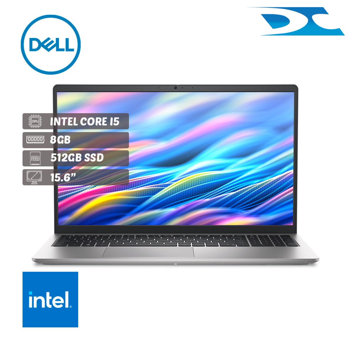 DELL - Portátil Dell  5250 Intel Core  I5 1334U/Ram 8GB/ 512GB SSD /15"/Free