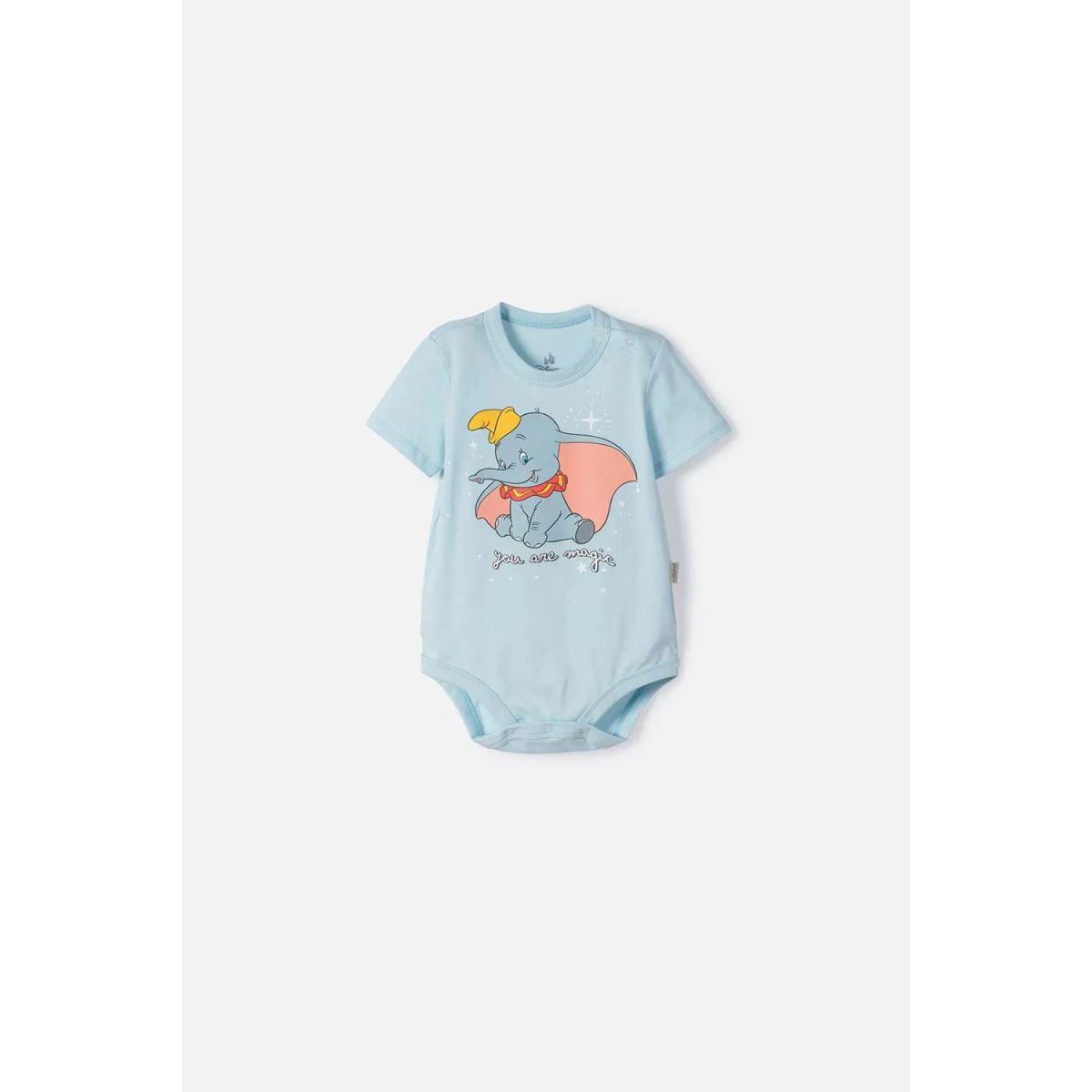 DISNEY - Body de Dumbo manga corta azul para bebé niña