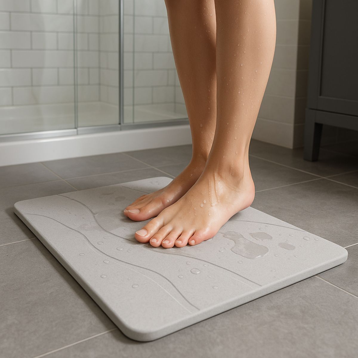 TECNOHOGAR JS - Tapete de Piedra Diatomita VOPEAK Natural Absorbente