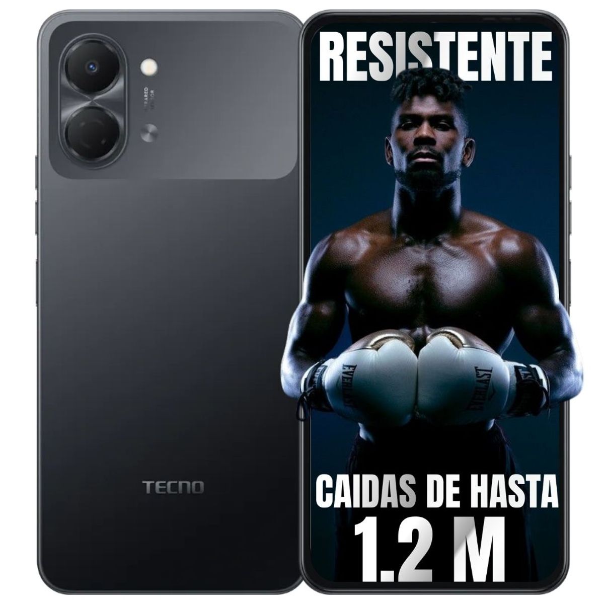 TECNO MOBILE - Celular Spark GO 3 128GB/4GB - Negro