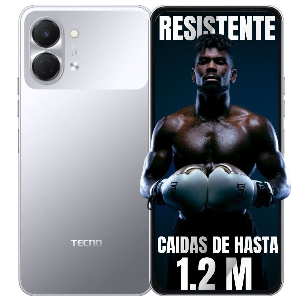 TECNO MOBILE - Celular Spark GO 3 128GB/4GB - Gris
