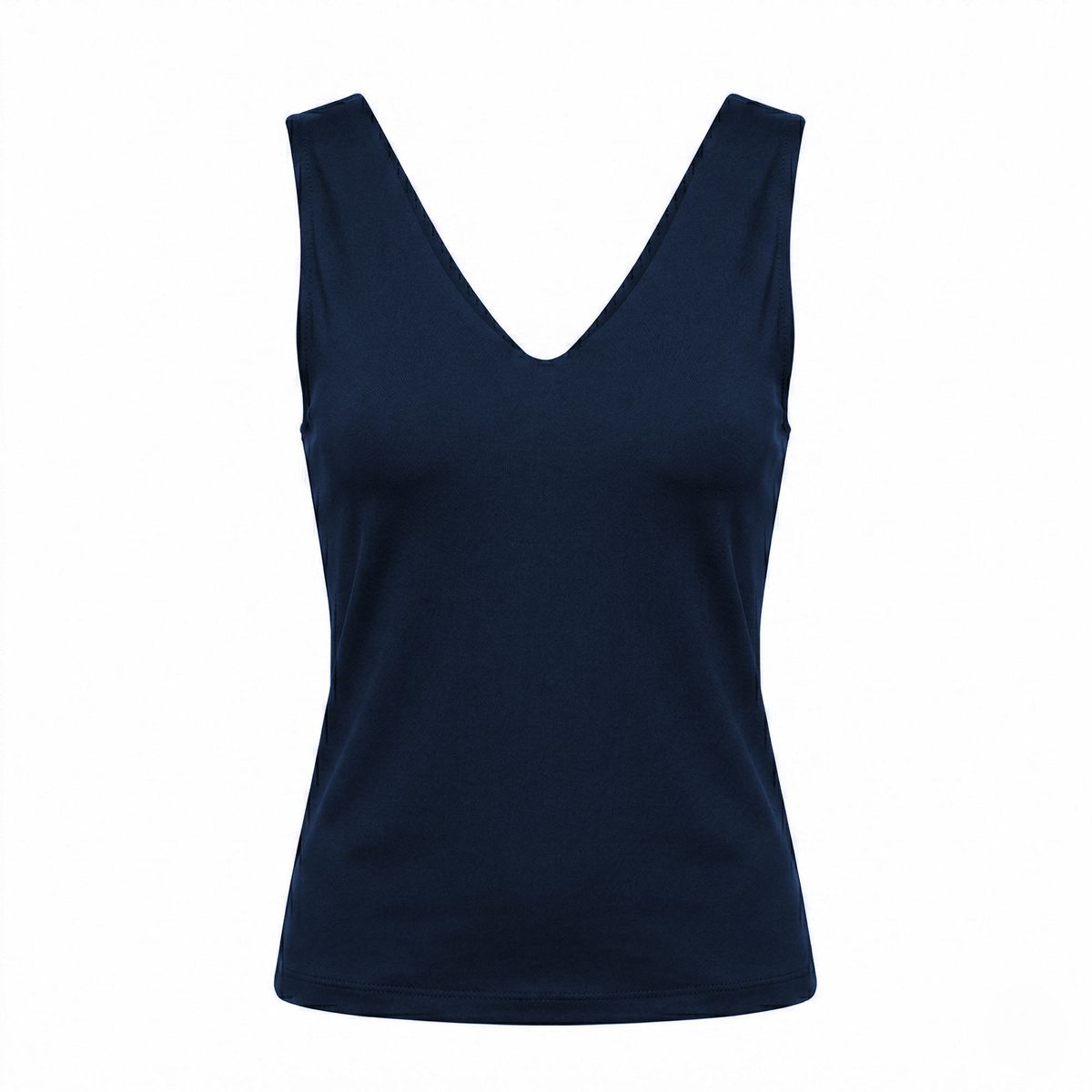 SYK - Blusa Cuello v Para Mujer Unicolor Licrado