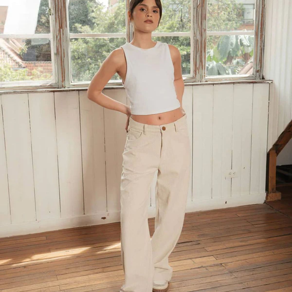 EASY PEOPLE - Pantalones de pana crudo
