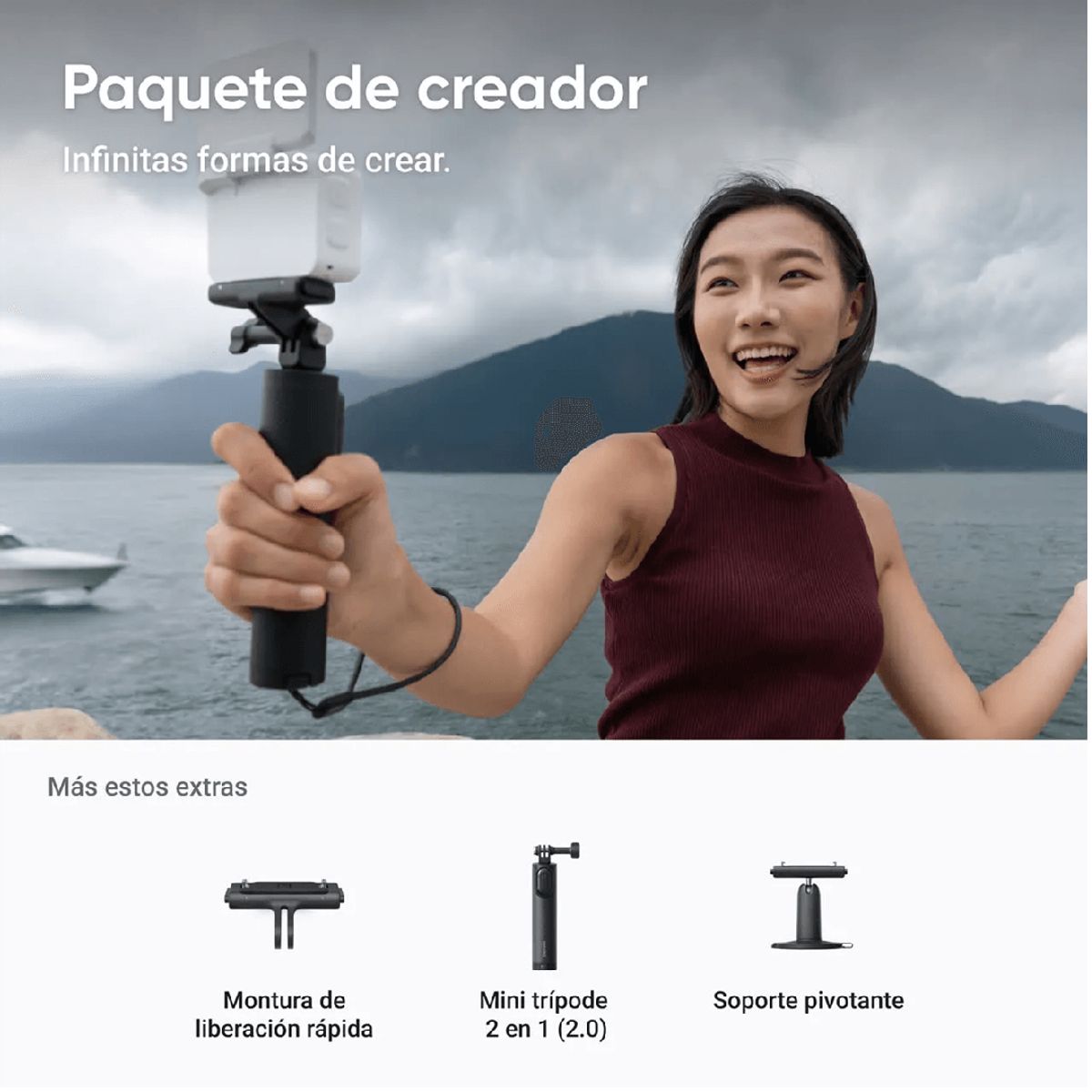 INSTA360 - Cámara Insta360 Go Ultra Blanco Combo Creadores