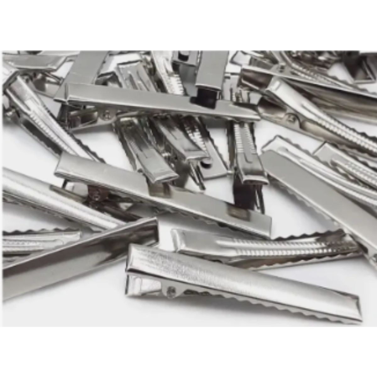 GENERICO - Hebillas Metalicas Para Pelo Pinza Plana 4.5cm x 12 unidades