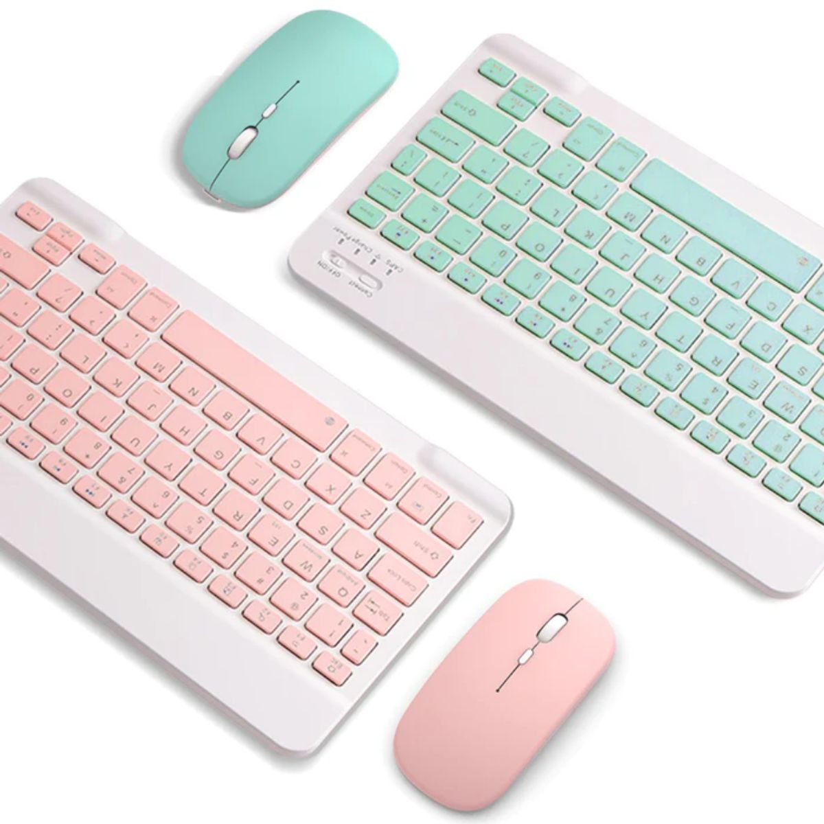 GENERICO - Teclado Bluetooth Recargable Mouse Keyboard Color