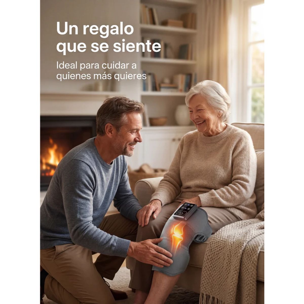 TELEVENTAS COM - Masajeador de rodilla con calor y vibración recargable