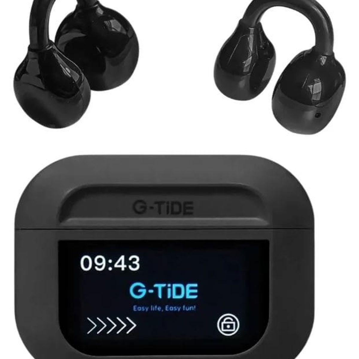 INNOVA - Audífonos G-tide Clip-on Tws Sonido Espacial E Inalámbrico Con Estuche Smart Display