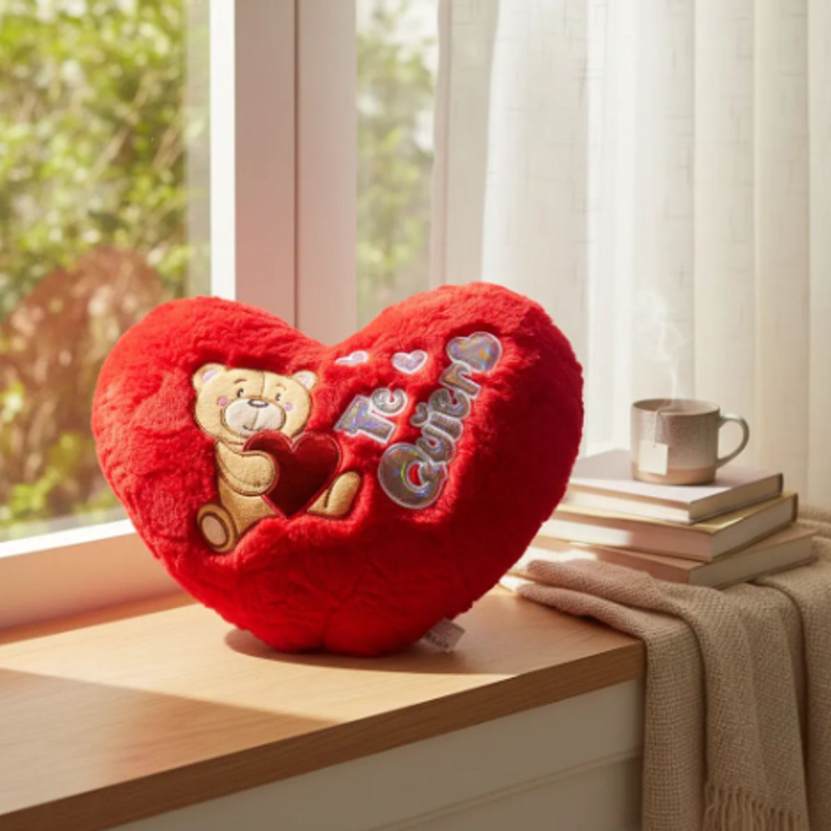 INFANTILES CAJUROMIX - Cojín Corazón Peluche Te Quiero Decorativo pequeño