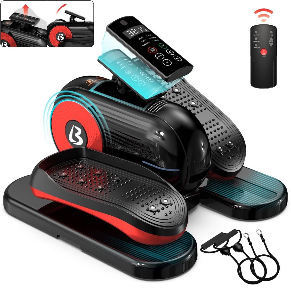 GENERICO - Máquina Elíptica Portátil con Pantalla y Control Remoto