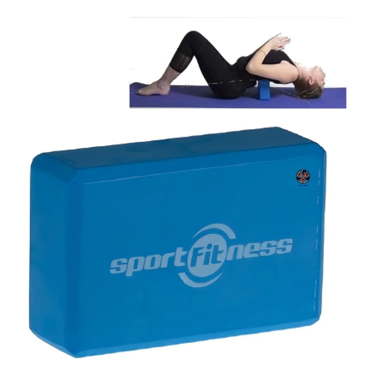 SPORTFITNESS - Cubo Para Yoga Gym Pilates Fitness Espuma Ladrillo Color Violeta
