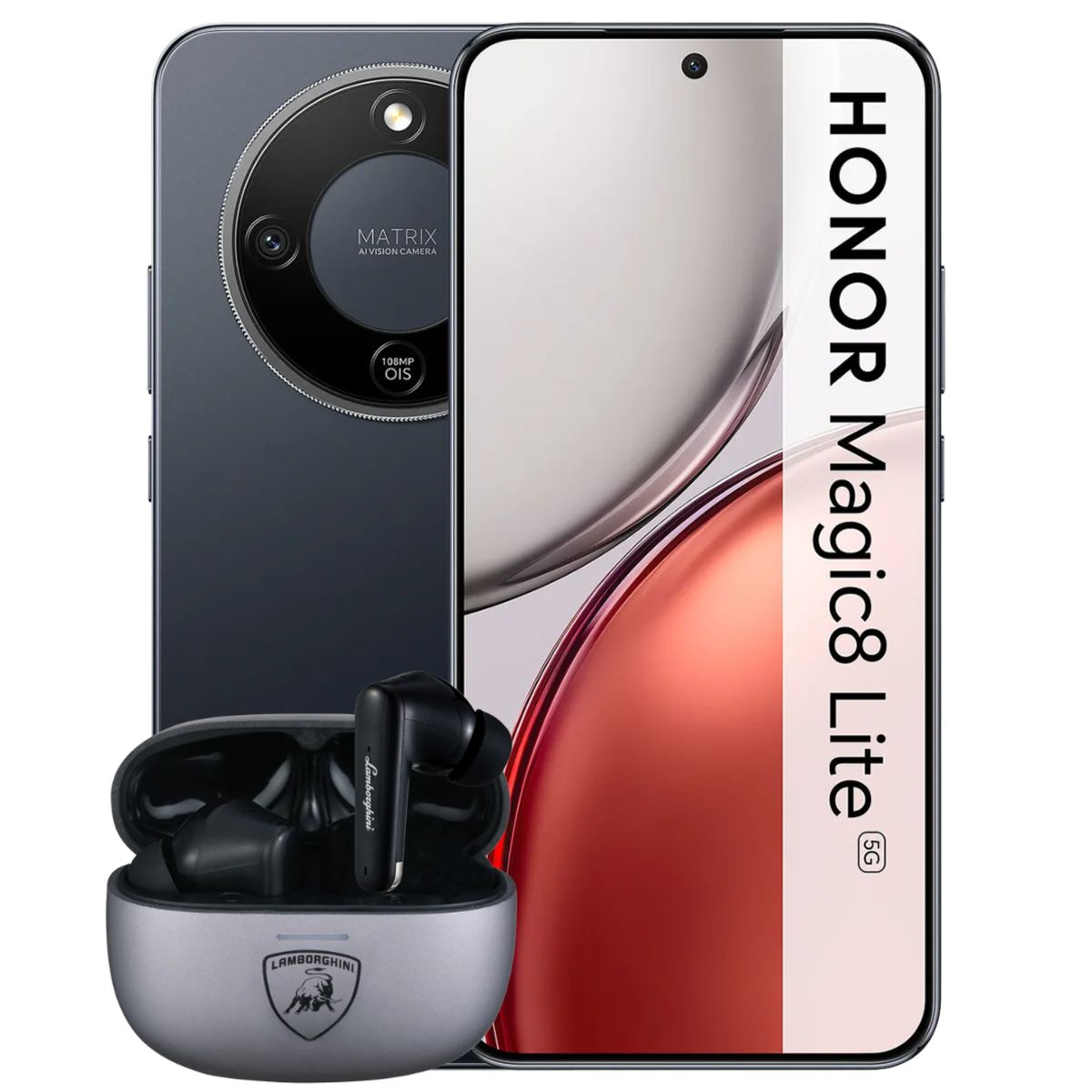 HONOR - Celular Honor Magic 8 Lite 8Gb Ram 256Gb 5G Negro + Obsequio Audifonos Lamborghini