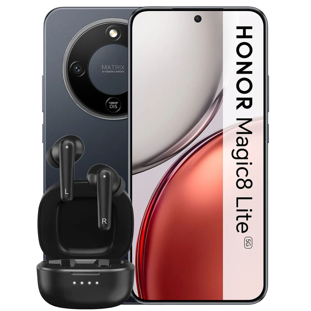 HONOR - Celular Honor Magic 8 Lite 8Gb Ram 256Gb 5G Negro + Obsequio Audifonos Genius