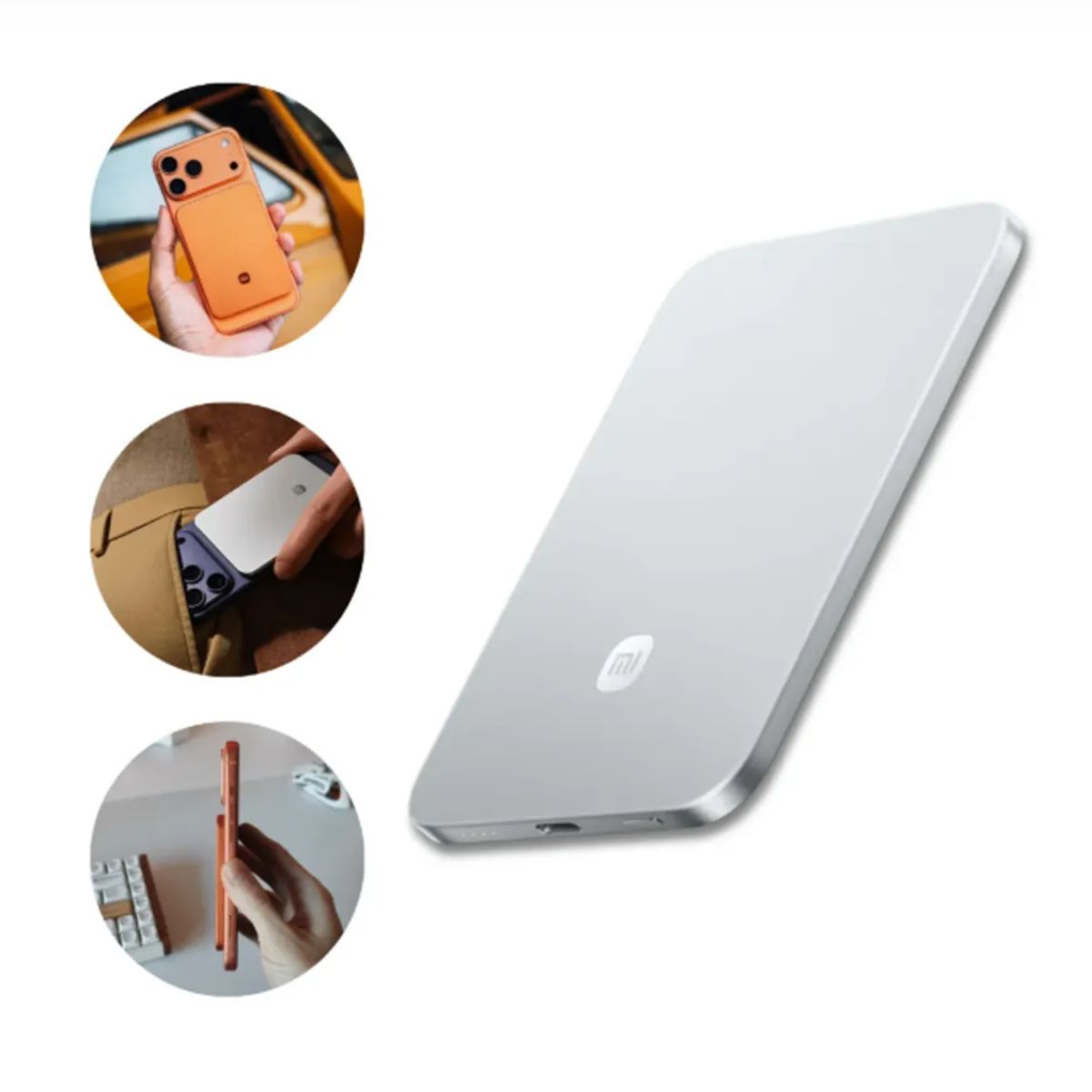 XIAOMI - Cargador Magnético Xiaomi UltraThin Magnetic Power Bank 15W 5000mAh