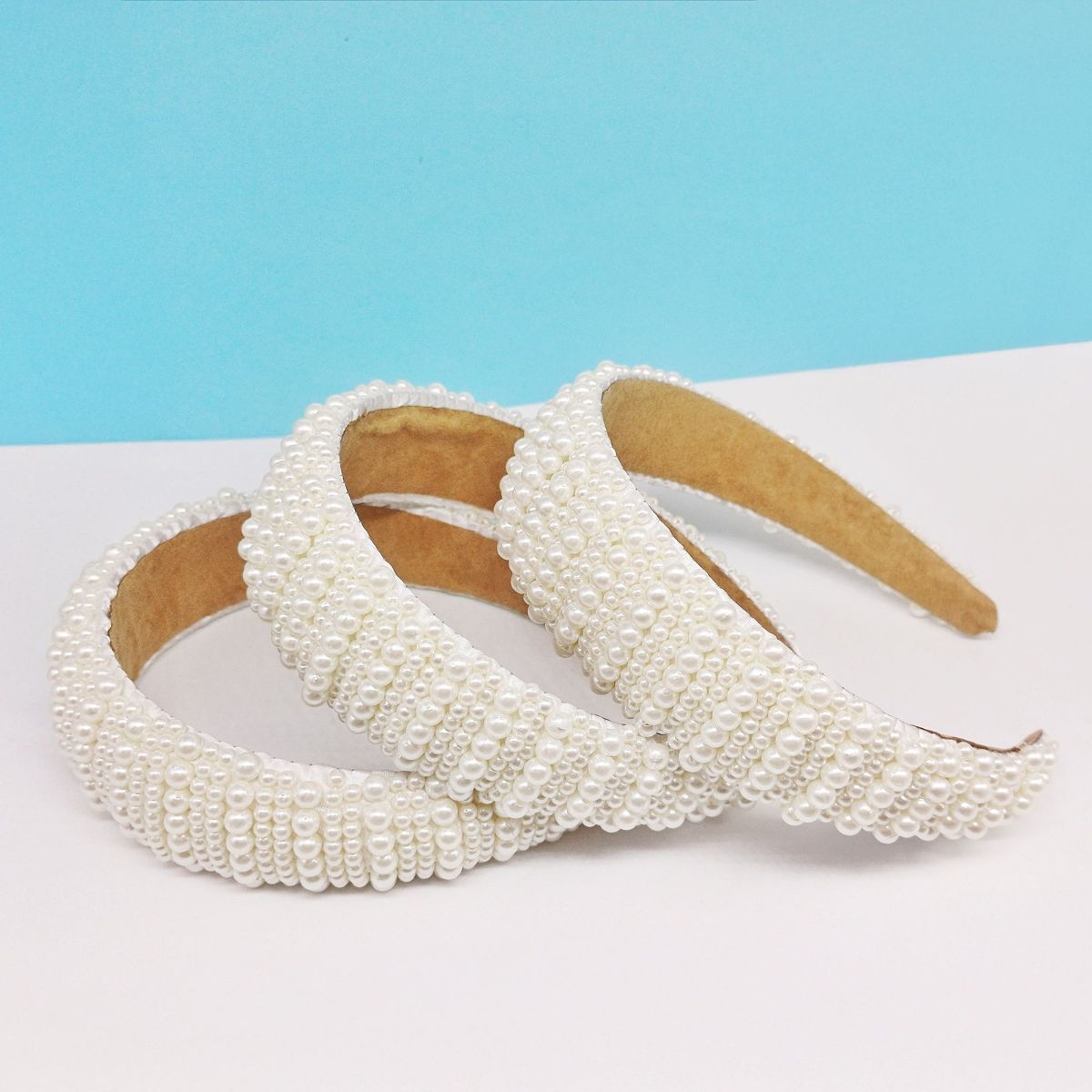 GENERICO - Balaca Diadema Perlas Tejidas Elegante Para Mujer Y Niña