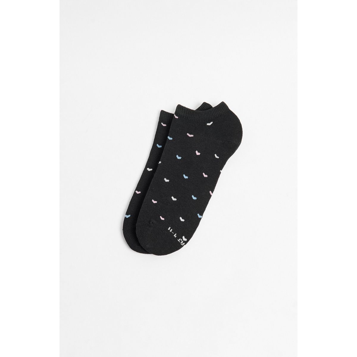 KOAJ - KOAJ Medias azules intensas tobilleras con diseños de corazo Mujer