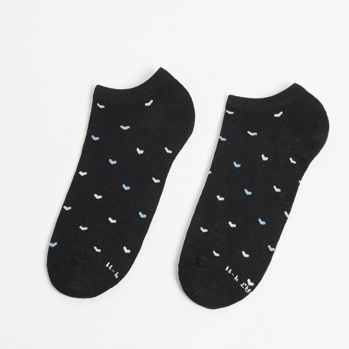 KOAJ - KOAJ Medias azules intensas tobilleras con diseños de corazo Mujer