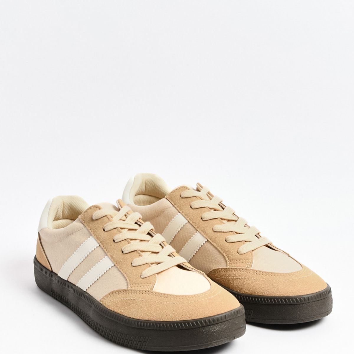 KOAJ - KOAJ Tenis urbanos tipo skate color marrón y beige  suela pl Hombre