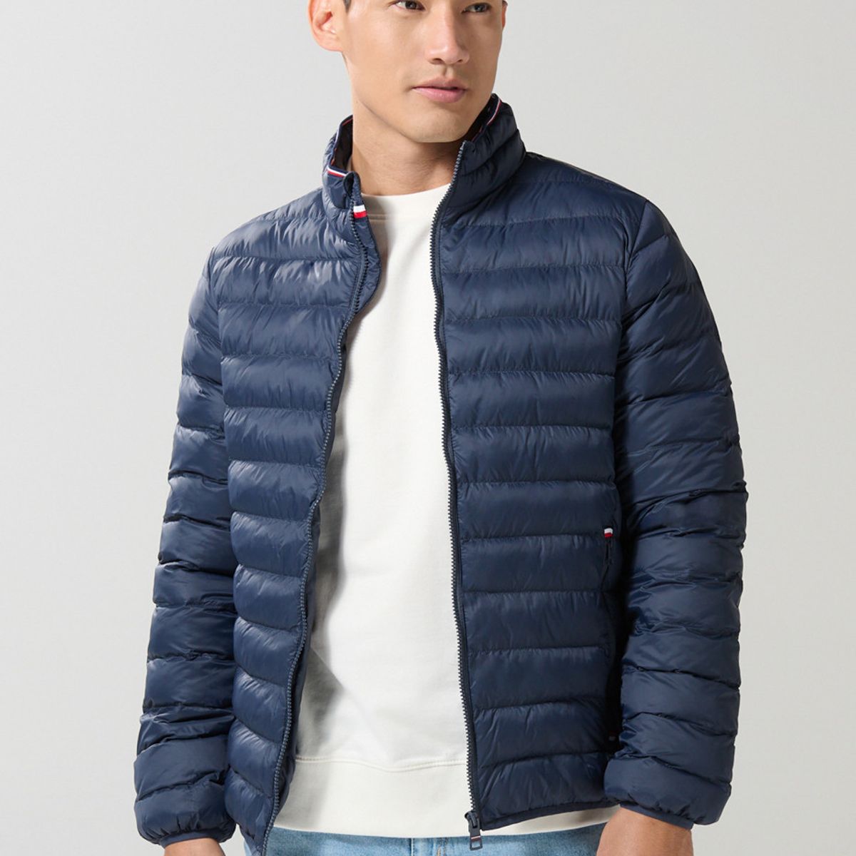 KOAJ - KOAJ Chaqueta cuello alto unicolor acolchada con cremallera Hombre