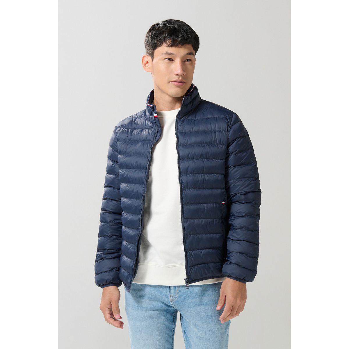 KOAJ - KOAJ Chaqueta cuello alto unicolor acolchada con cremallera Hombre
