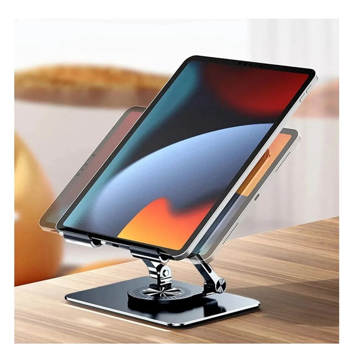 GENERICO - Soporte Metálico 360° para Celular o Tablet Plegable