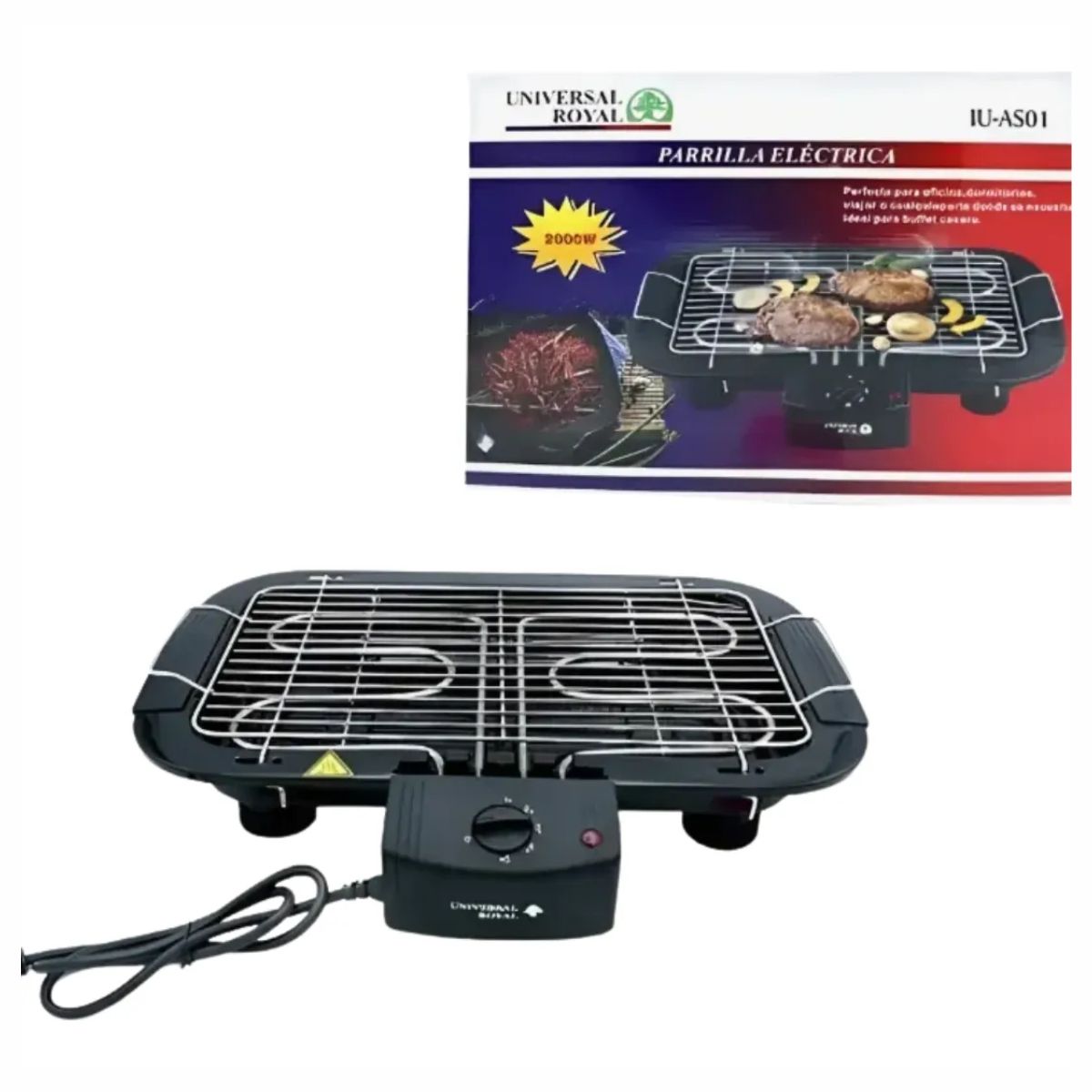 UNIVERSAL ROYAL - Parrilla Eléctrica Universal Royal As-01 Para El Hogar