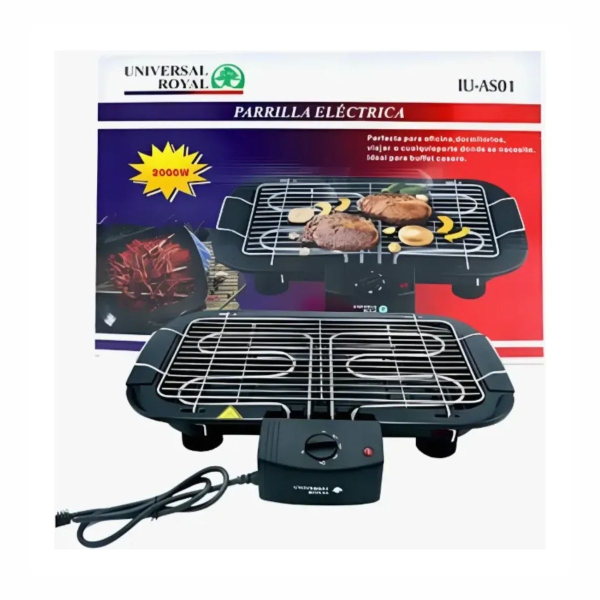 UNIVERSAL ROYAL - Parrilla Eléctrica Universal Royal As-01 Para El Hogar
