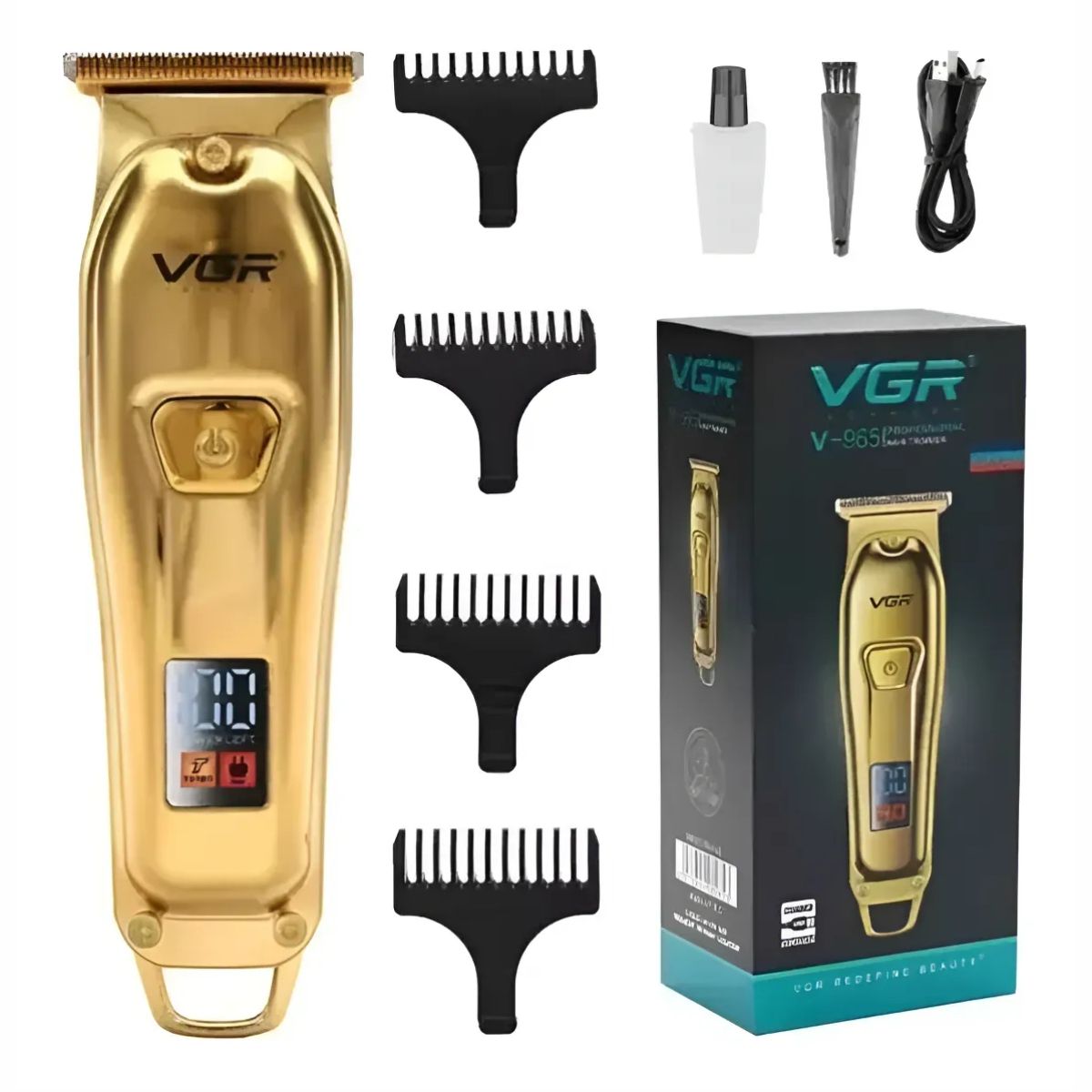 VGR - Máquinar Rasuradora Cortadora Vgr 965 Dorada Inalámbrica