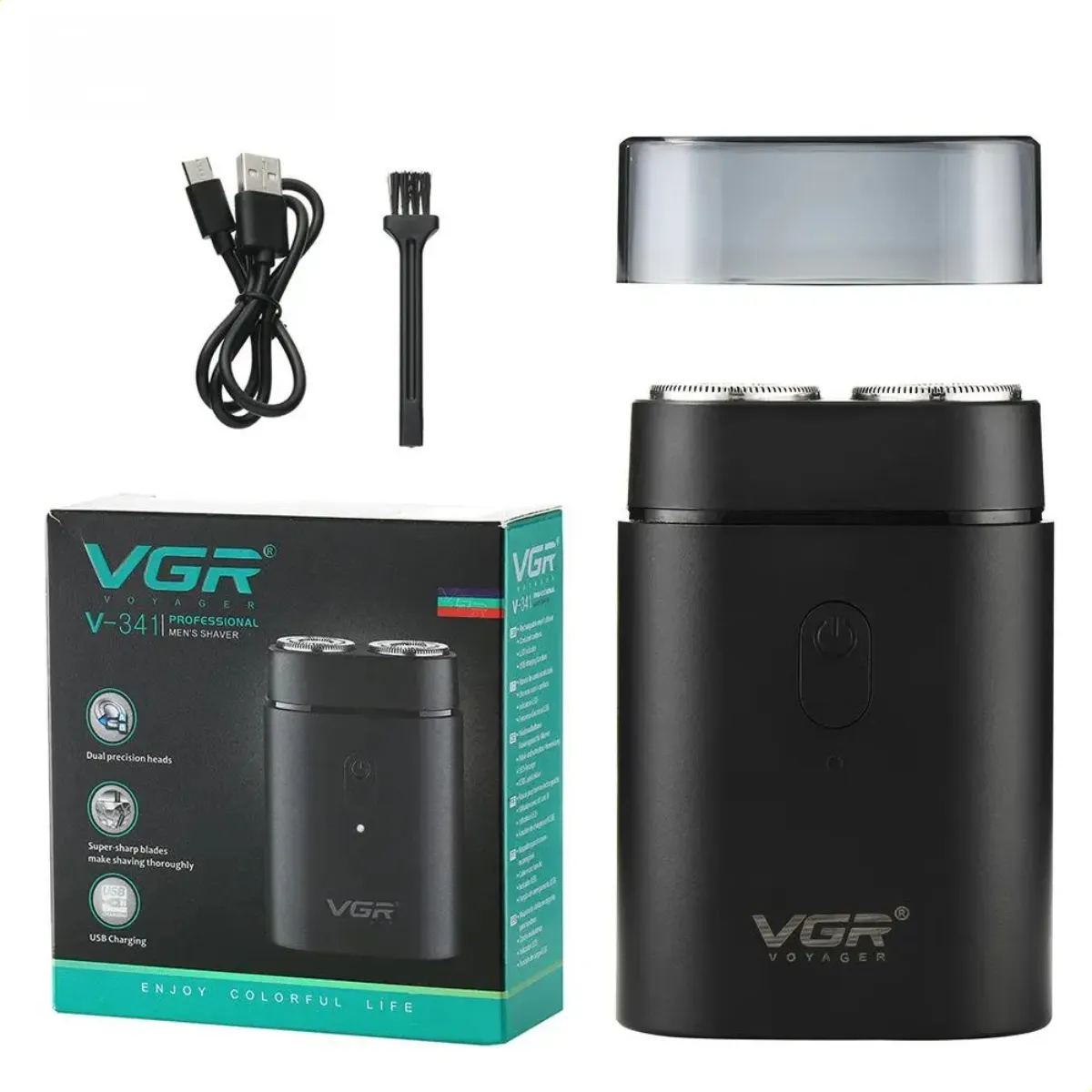 VGR - Mini Afeitadora Eléctrica Vgr V-341 Portátil Recargable Usb