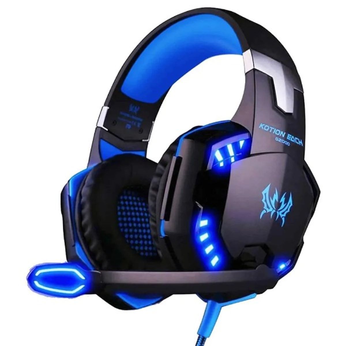 KOTION EACH - Audífonos Gamer Kotion G2000 con Luz LED Micrófono Ajustable y Sonido Estéreo