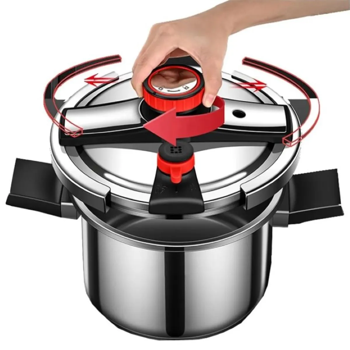 ZHOPI CO - Olla Presion Expres Pitadora  Acero Inoxidable Seguridad Multivalvulas