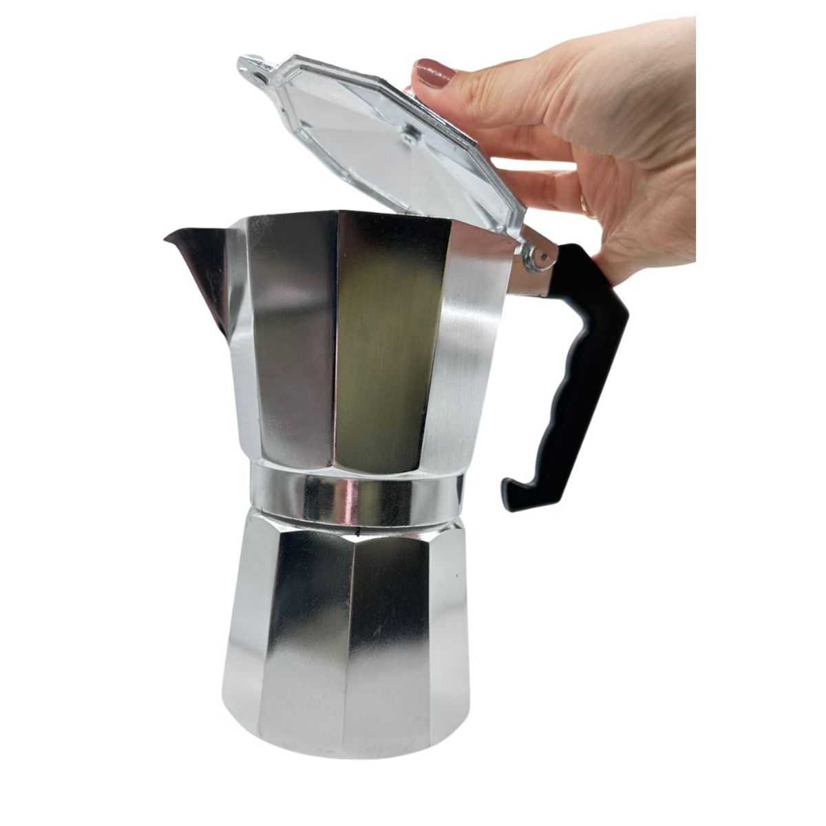 MAZUGI - Cafetera Italiana de Aluminio 9 Tazas Clásica para Cocina