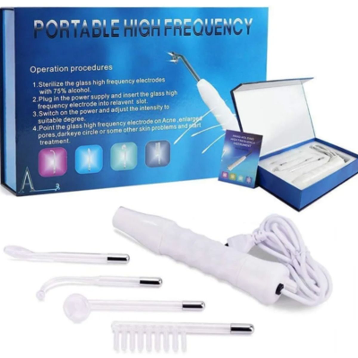 ALTA - Alta Frecuencia Portátil Facial Y Corporal 4 Electrodos