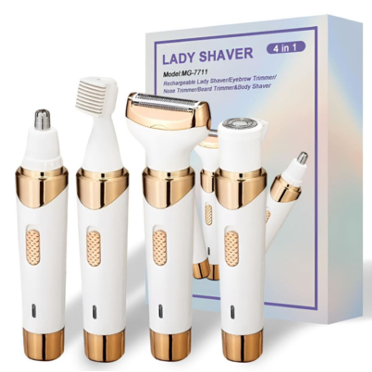 GENERICO - Máquina Depiladora 4 En 1 Recargable Mujer Facial Corporal