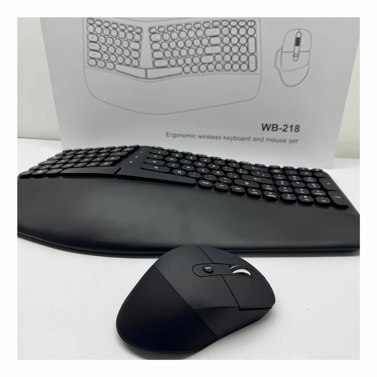 WEIBO - Combo Teclado Mouse Inalambrico Ergonomico Receptor Usb Weibo