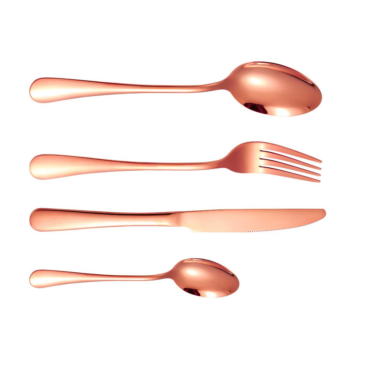 GENERICO - Set De Cubiertos Acero Inoxidable Premium 24 Piezas +estuche