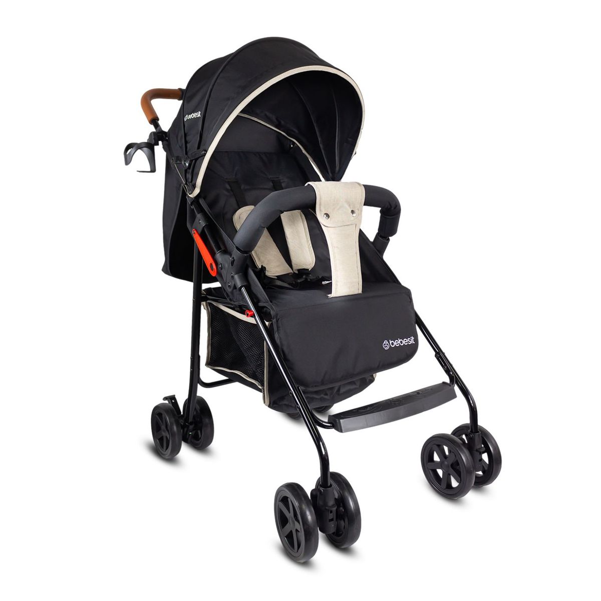 BEBESIT - Coche para Bebé paseador Buggy Beige Bebesit  Ligero con Capota