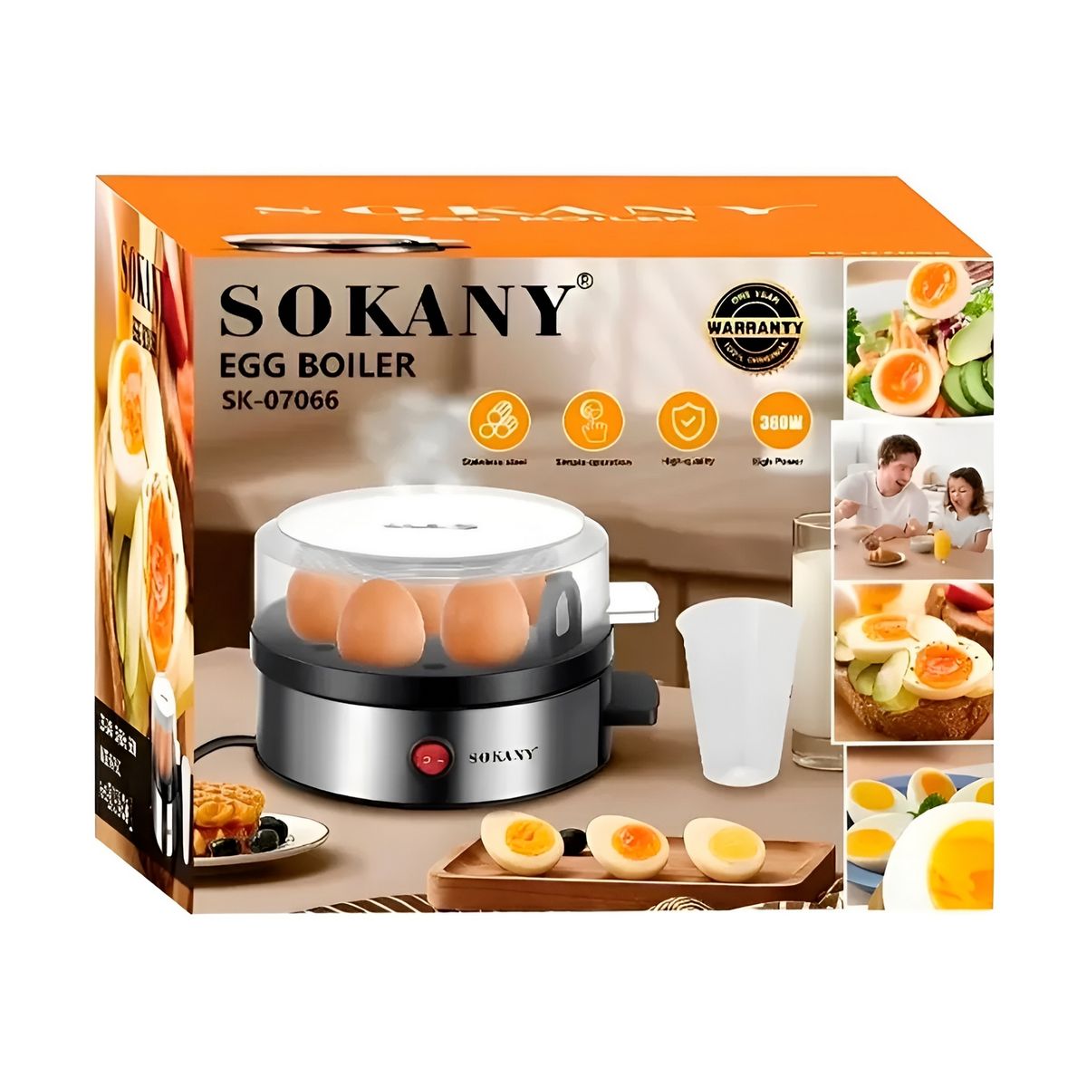 GENERICO - Cocinador De Huevos Eléctrico Acero Inoxidable 7 Huevos 360w