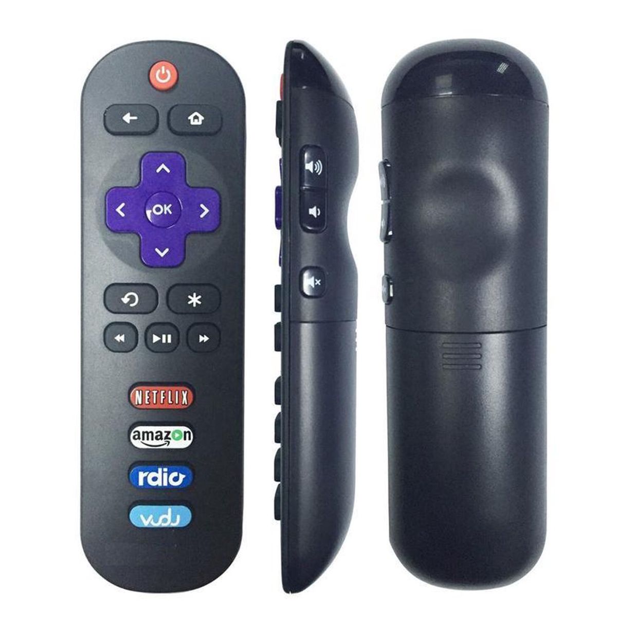GENERICO - CONTROL PARA TV TCL CON SISTEMA ROKU, 4 BOTONES STREAMING, REPUESTO