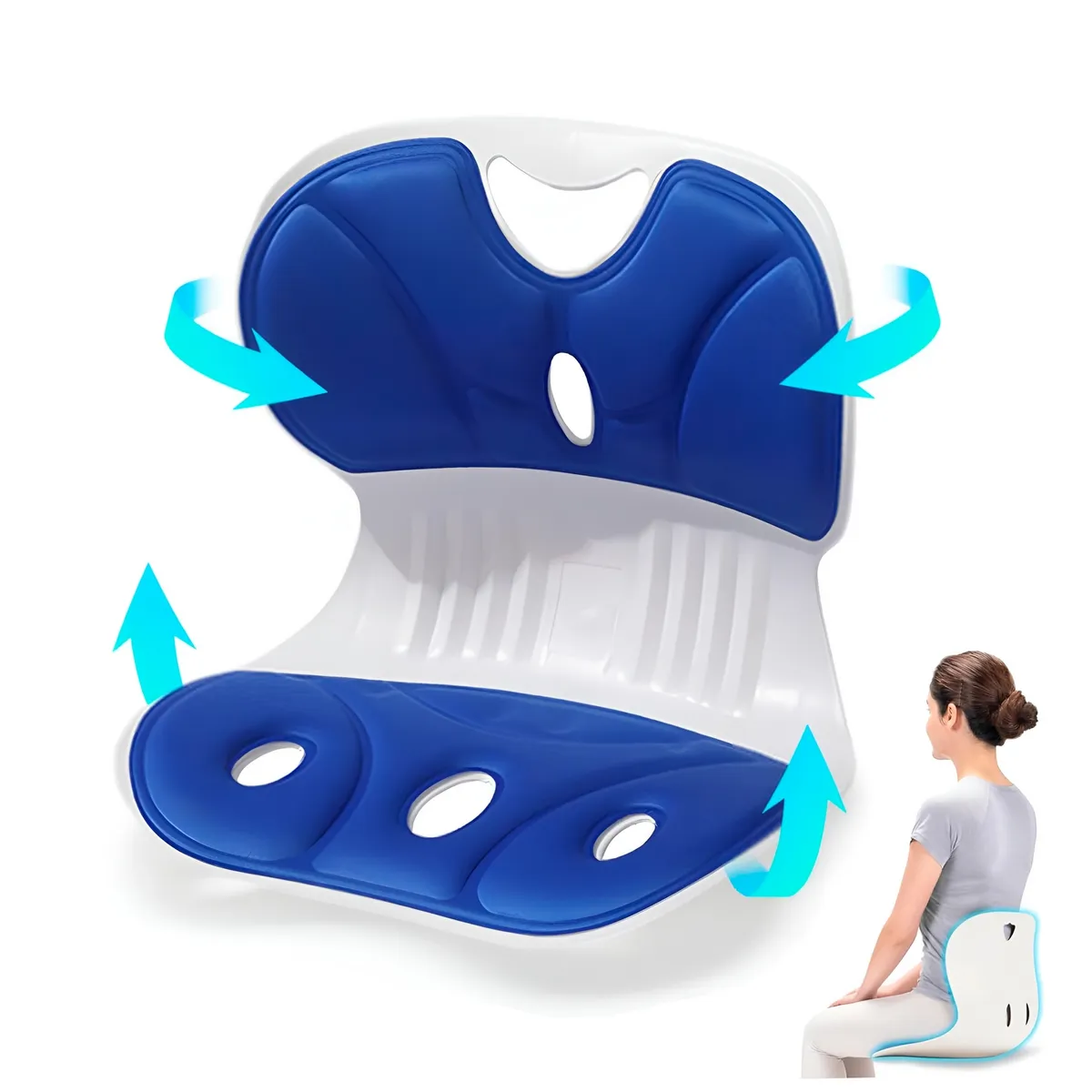 GENERICO - Silla Correctora Postura Ortopédica Soporte Lumbar Espalda