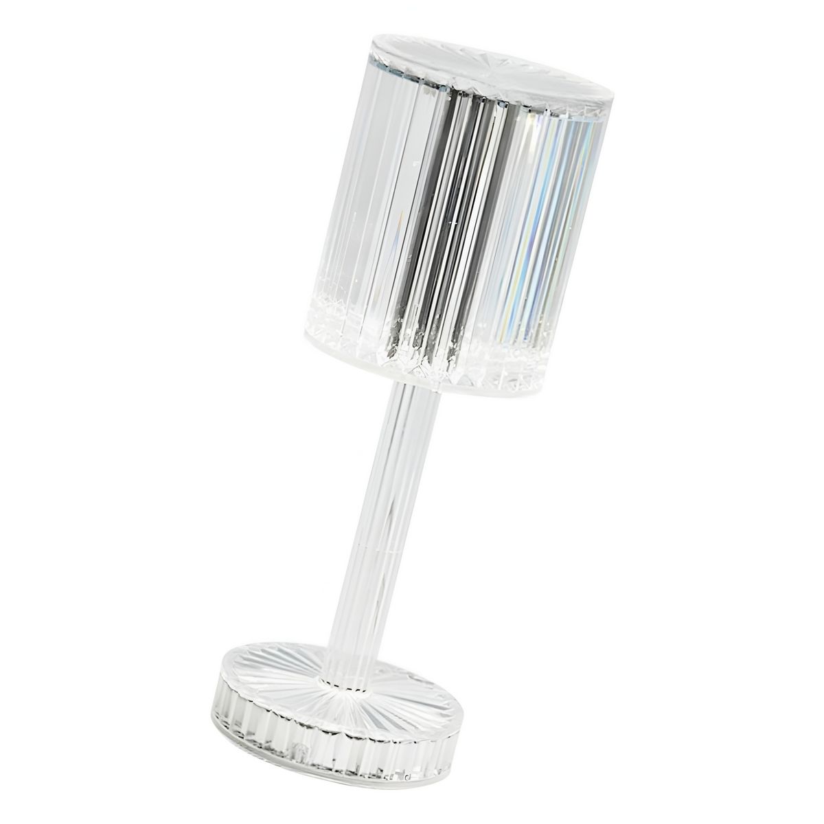 GENERICO - Lámpara Cristal Táctil Recargable Mesita Noche Rgb 16 Color