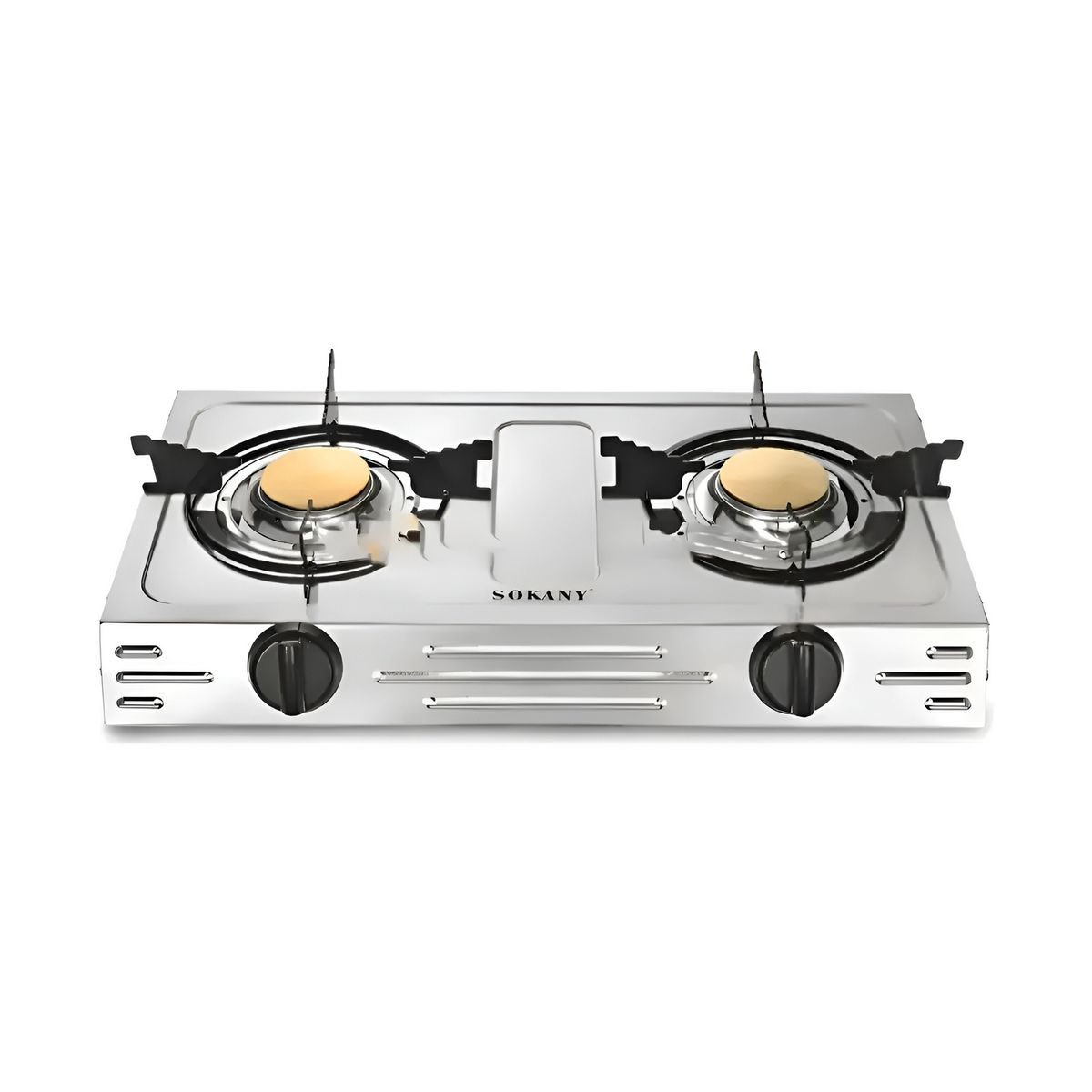 GENERICO - Estufa A Gas 2 Puestos Acero Inoxidable Portátil Fogón Mesa